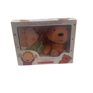 NEW Sealed I Love You Through & Through Teddy Bear Plush & Book Set Scholastic
